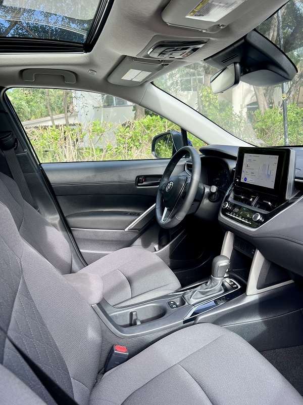 Toyota Corolla Cross, front interior and dashboard